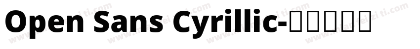 Open Sans Cyrillic字体转换